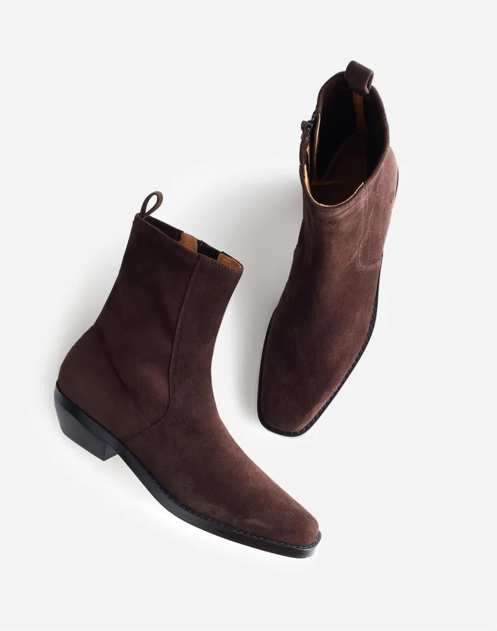 Madewell The Idris Ankle Boot Dark Carob Women Boots