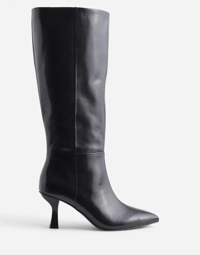 Madewell The Justine Knee Boot With Extended Calf True Black Women Boots