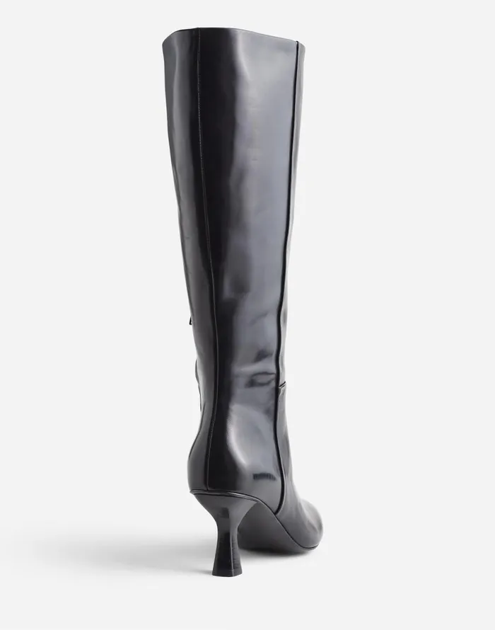 Madewell The Justine Knee Boot With Extended Calf True Black Women Boots