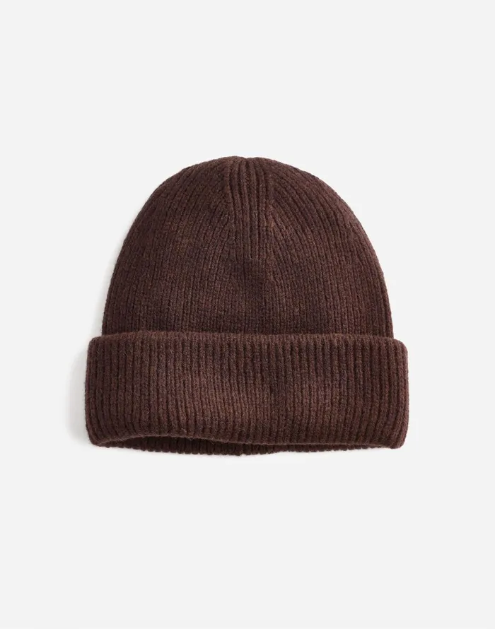 Madewell WoolBlend Knit Beanie Hthr Dark Carob Women Hats