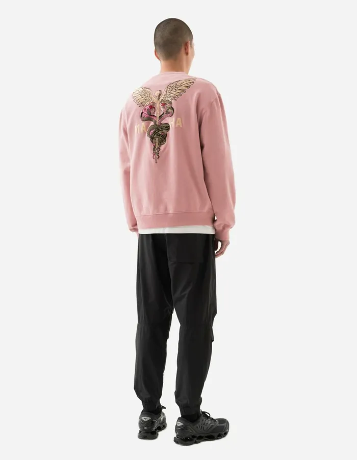 Maharishi Crew Sweats 6009 Caduceus Monk Crew Sweat Pink 8211 Men