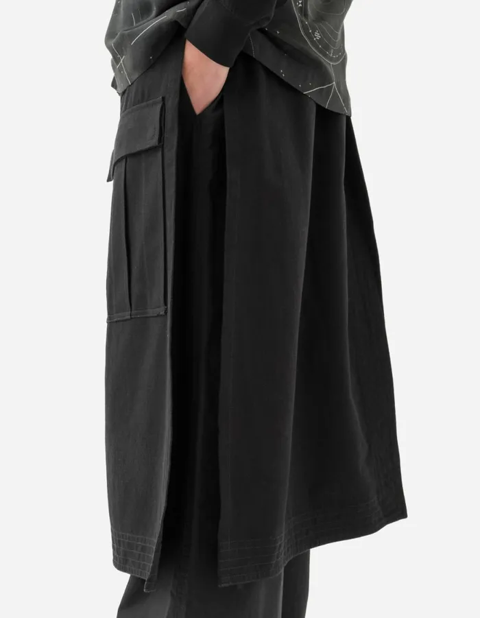 Maharishi Hakama Pants 6027 Asym Hakama Cargo Track Pants Black 8211 Men