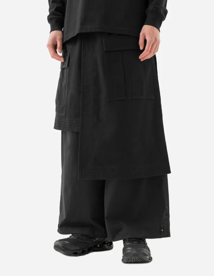 Maharishi Hakama Pants 6027 Asym Hakama Cargo Track Pants Black 8211 Men