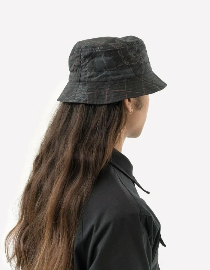Maharishi Hats 5227 Reversible Contour Bucket Hat BlackSubdued Night 8211 Men