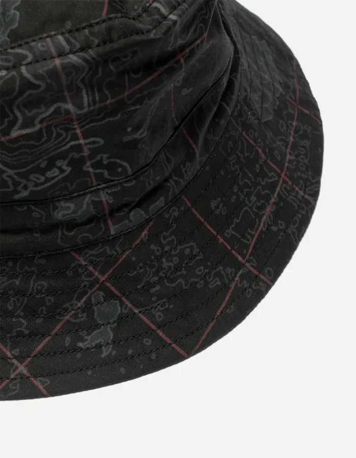 Maharishi Hats 5227 Reversible Contour Bucket Hat BlackSubdued Night 8211 Men