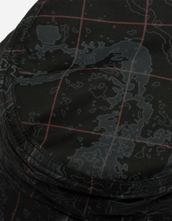 Maharishi Hats 5227 Reversible Contour Bucket Hat BlackSubdued Night 8211 Men