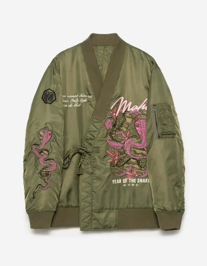 Maharishi Jackets 6006 Year Of The Snake MA1 Kimono Olive OG107F 8211 Men