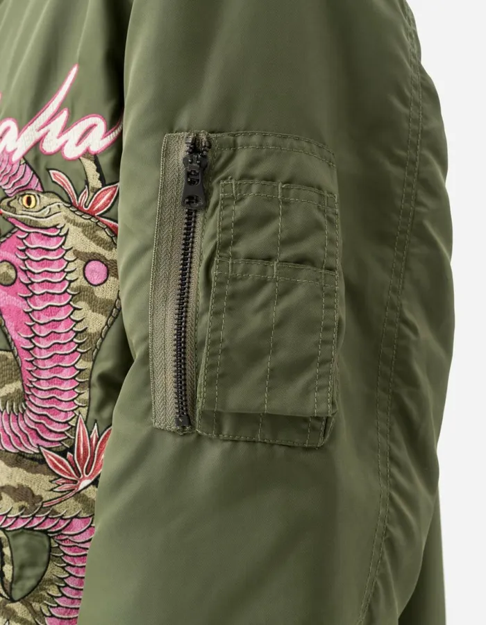 Maharishi Jackets 6006 Year Of The Snake MA1 Kimono Olive OG107F 8211 Men