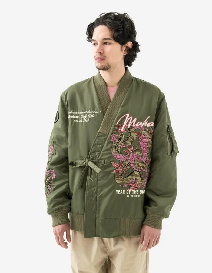 Maharishi Jackets 6006 Year Of The Snake MA1 Kimono Olive OG107F 8211 Men
