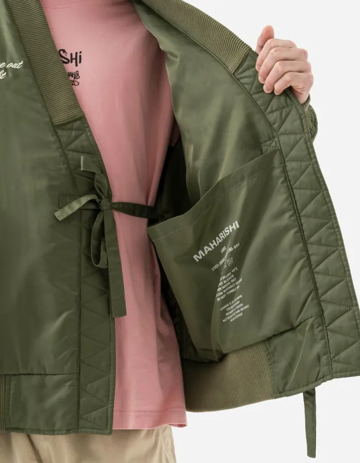 Maharishi Jackets 6006 Year Of The Snake MA1 Kimono Olive OG107F 8211 Men