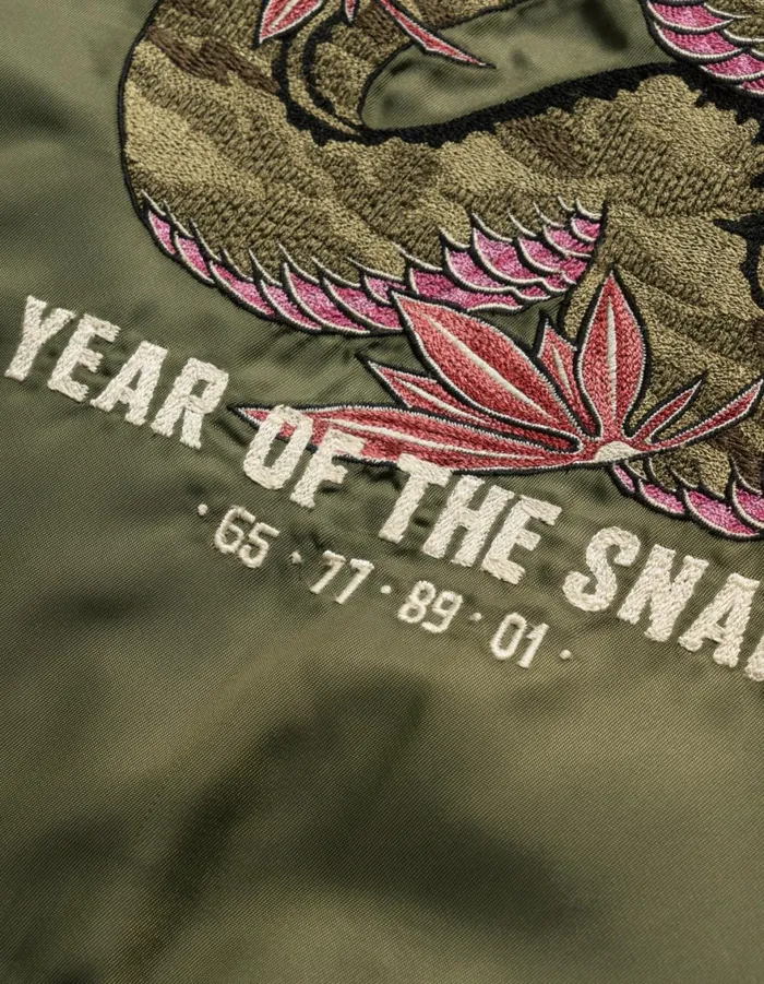 Maharishi Jackets 6006 Year Of The Snake MA1 Kimono Olive OG107F 8211 Men
