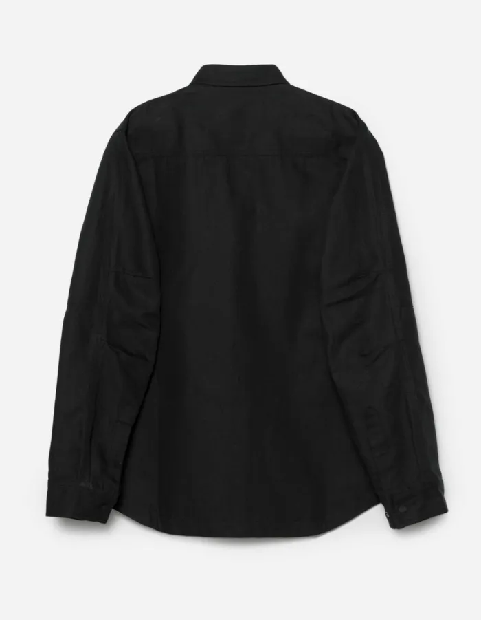 Maharishi Long Sleeve Shirts 7028 MILTYPE Organic Custom Shirt Black 8211 Men