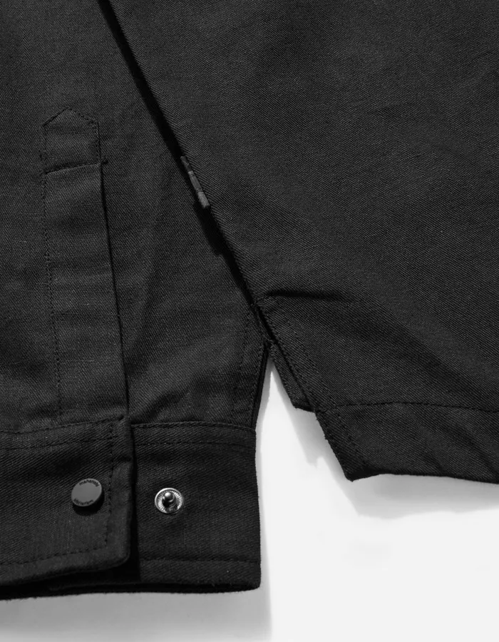 Maharishi Long Sleeve Shirts 7028 MILTYPE Organic Custom Shirt Black 8211 Men