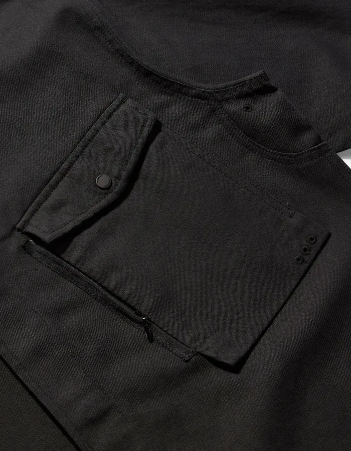 Maharishi Long Sleeve Shirts 7028 MILTYPE Organic Custom Shirt Black 8211 Men