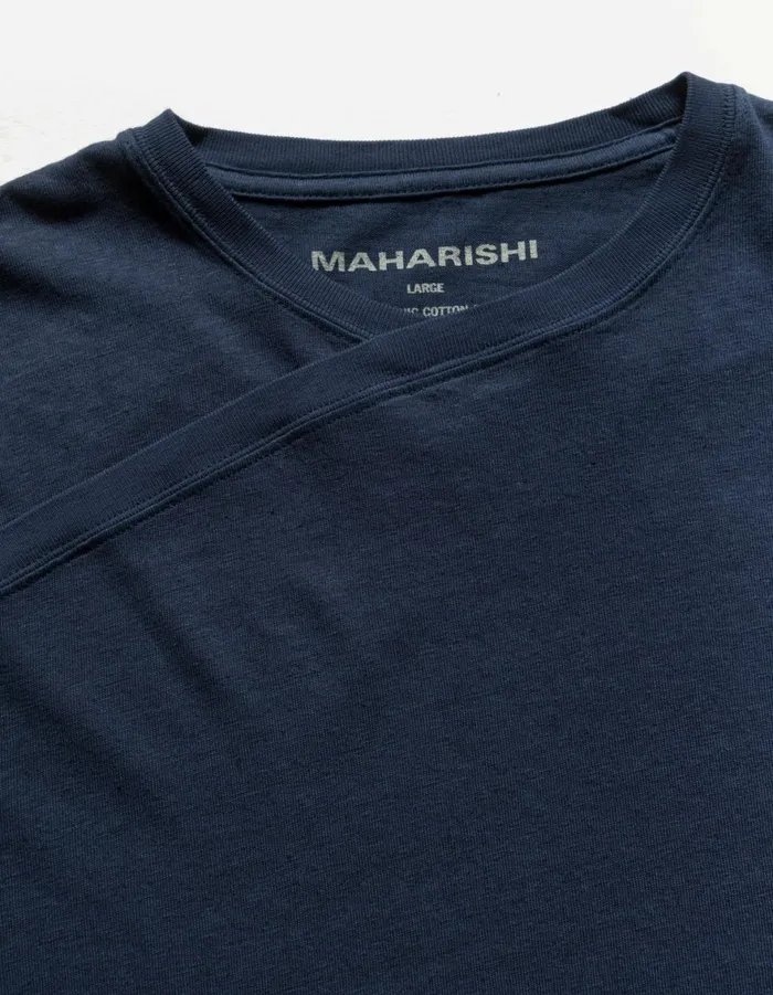 Maharishi Long Sleeve TShirts 6001 Monk Organic Hemp LS TShirt Navy Blueprint 8211 Men