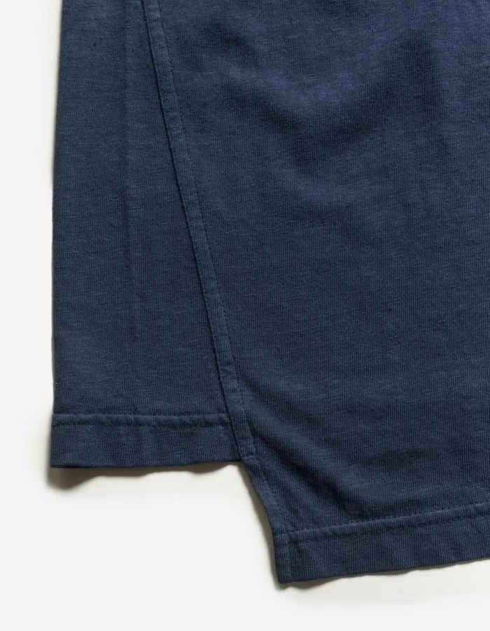 Maharishi Long Sleeve TShirts 6001 Monk Organic Hemp LS TShirt Navy Blueprint 8211 Men