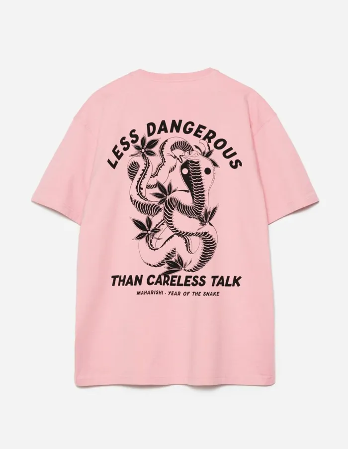 Maharishi Short Sleeve TShirts 1453 Less Dangerous TShirt Pink 8211 Men