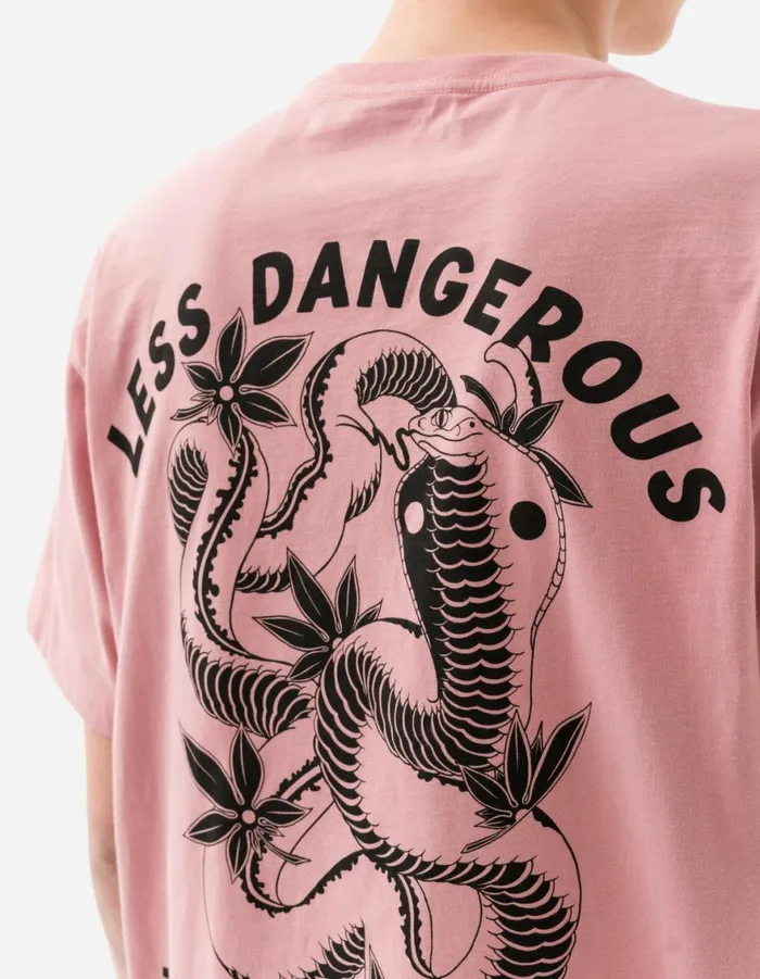 Maharishi Short Sleeve TShirts 1453 Less Dangerous TShirt Pink 8211 Men