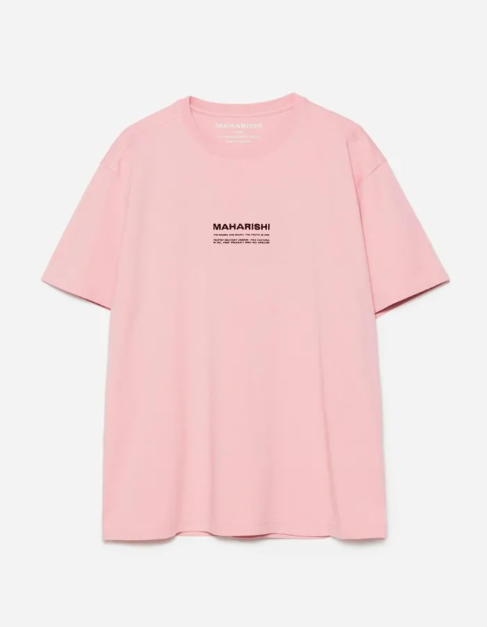 Maharishi Short Sleeve TShirts 1453 Less Dangerous TShirt Pink 8211 Men