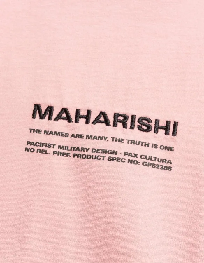 Maharishi Short Sleeve TShirts 1453 Less Dangerous TShirt Pink 8211 Men