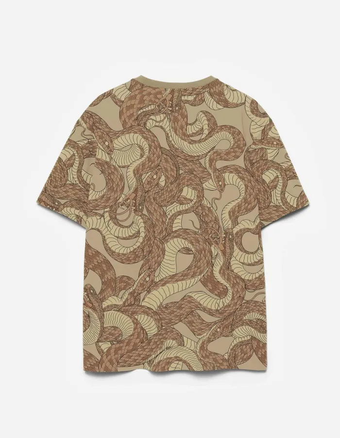 Maharishi Short Sleeve TShirts 6072 Snakeskin Camo TShirt Desert 8211 Men