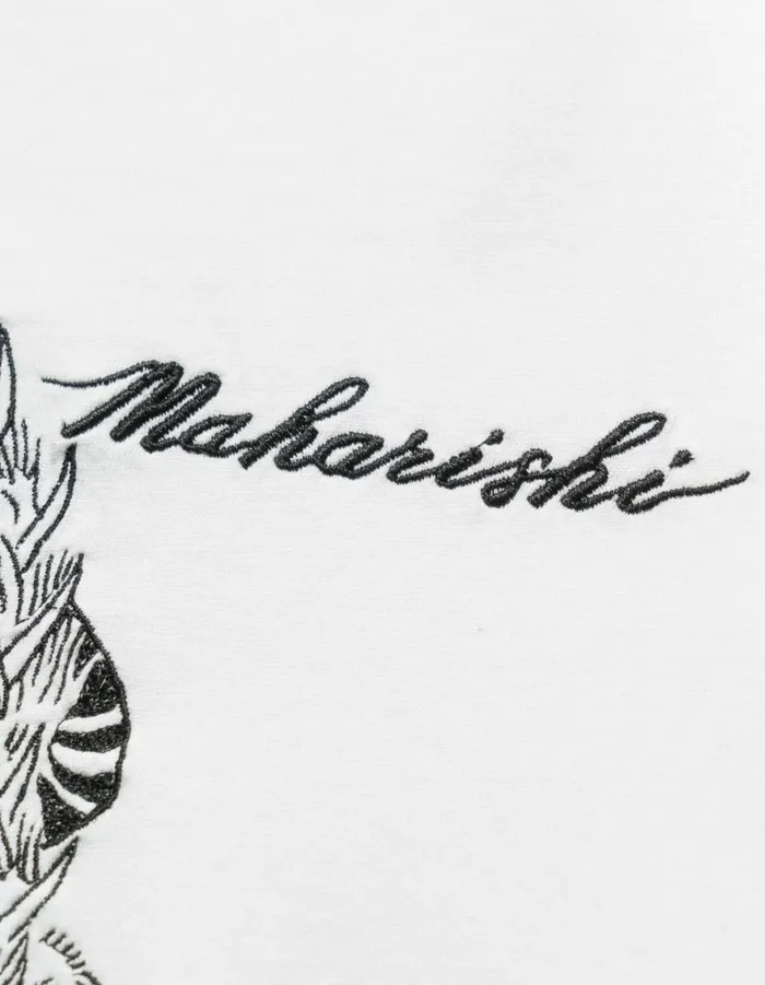Maharishi Short Sleeve TShirts 6099 Tiger Dragon TShirt White 8211 Men