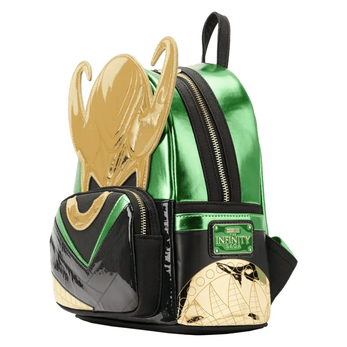 Marvel Metallic Loki Cosplay Mini Backpack Unisex Loungefly Backpacks Marvel Metallic Loki Cosplay Mini Backpack Unisex Loungefly Backpacks