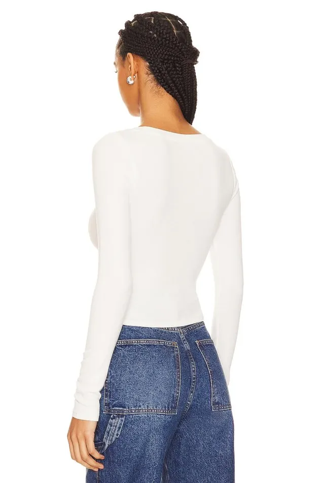 Megan Cropped Tee White Women Lovers and Friends Tops