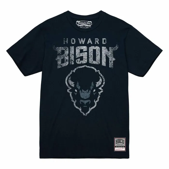 Men039s Collegiate Mitchell and Ness Big Logo Tee Howard University