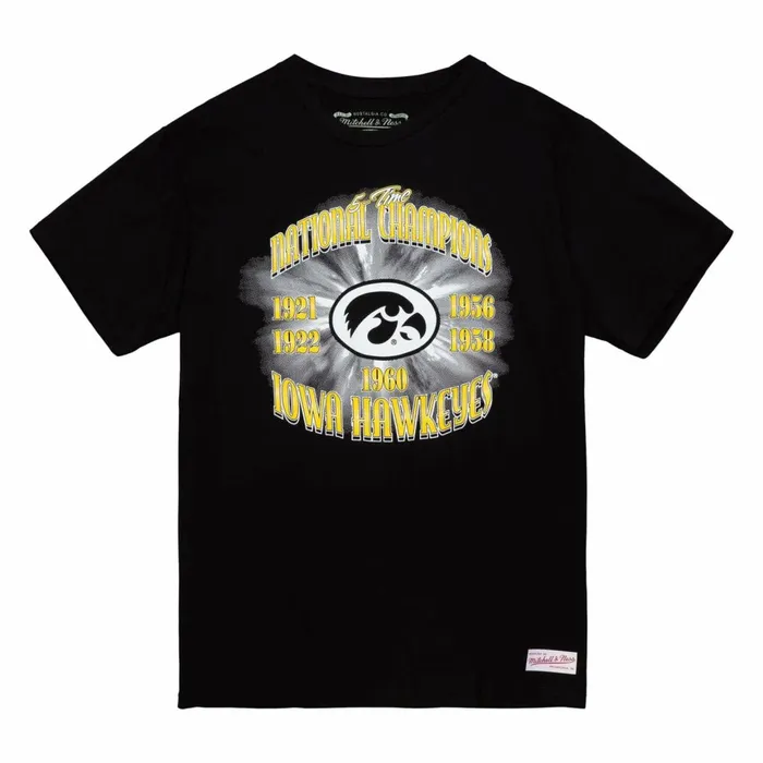 Men039s Collegiate Mitchell and Ness Big Shine Tee University Of Iowa