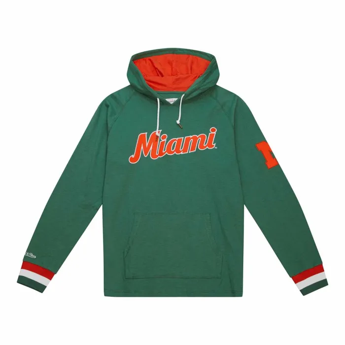 Men039s Collegiate Mitchell and Ness Legendary Slub Long Sleeve Hoodie University Of Miami Men039s Collegiate Mitchell and Ness Legendary Slub Long Sleeve Hoodie University Of Miami