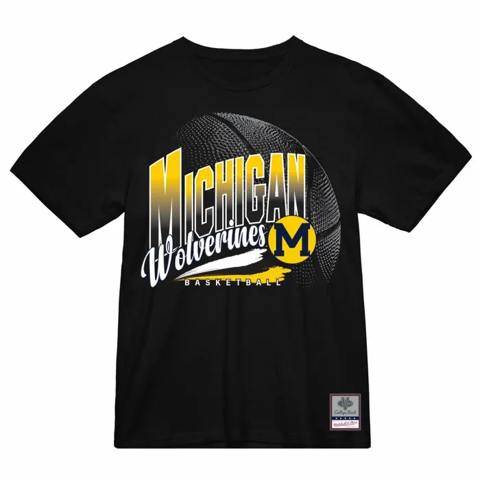 Men039s Collegiate Mitchell and Ness University Of Michigan Madness Victory Road Tee Men039s Collegiate Mitchell and Ness University Of Michigan Madness Victory Road Tee