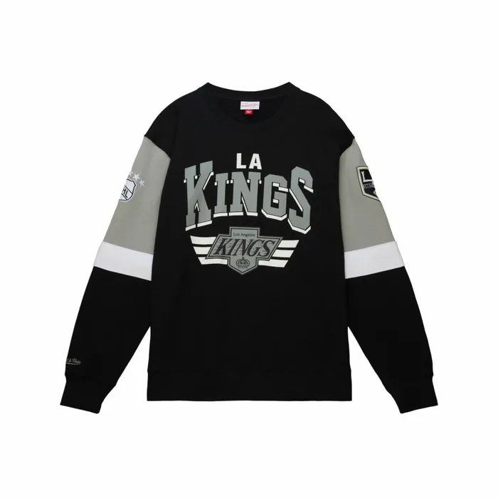 Men039s Hoodies and Sweatshirts Mitchell and Ness All Over Crew 30 Los Angeles Kings