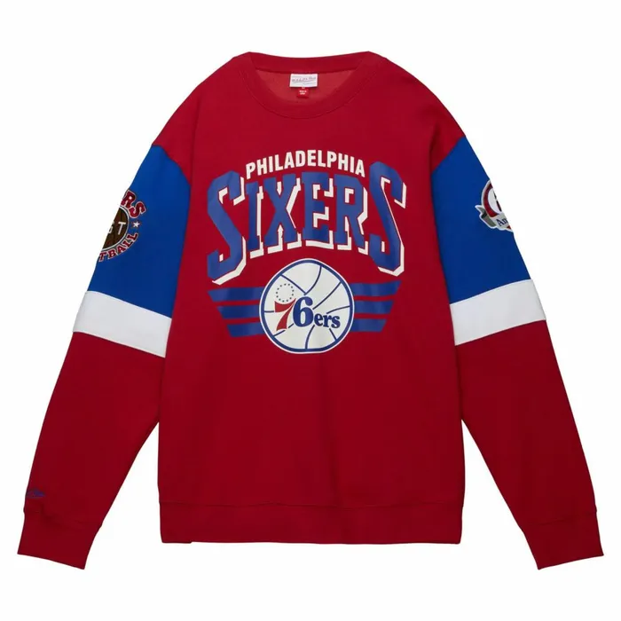Men039s Hoodies and Sweatshirts Mitchell and Ness All Over Crew 30 Philadelphia 76ers Men039s Hoodies and Sweatshirts Mitchell and Ness All Over Crew 30 Philadelphia 76ers