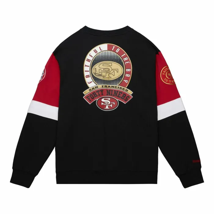 Men039s Hoodies and Sweatshirts Mitchell and Ness Fttb All Over Crew 30 San Francisco 49ers Men039s Hoodies and Sweatshirts Mitchell and Ness Fttb All Over Crew 30 San Francisco 49ers