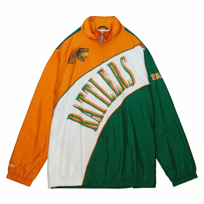 Men039s Jackets and Outerwear Mitchell and Ness Arched Retro Lined Windbreaker Florida AandM University Men039s Jackets and Outerwear Mitchell and Ness Arched Retro Lined Windbreaker Florida AandM University