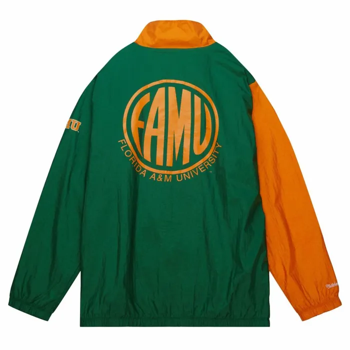 Men039s Jackets and Outerwear Mitchell and Ness Arched Retro Lined Windbreaker Florida AandM University Men039s Jackets and Outerwear Mitchell and Ness Arched Retro Lined Windbreaker Florida AandM University