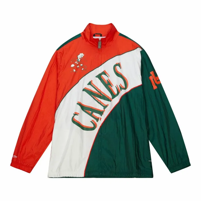 Men039s Jackets and Outerwear Mitchell and Ness Arched Retro Lined Windbreaker University Of Miami Men039s Jackets and Outerwear Mitchell and Ness Arched Retro Lined Windbreaker University Of Miami
