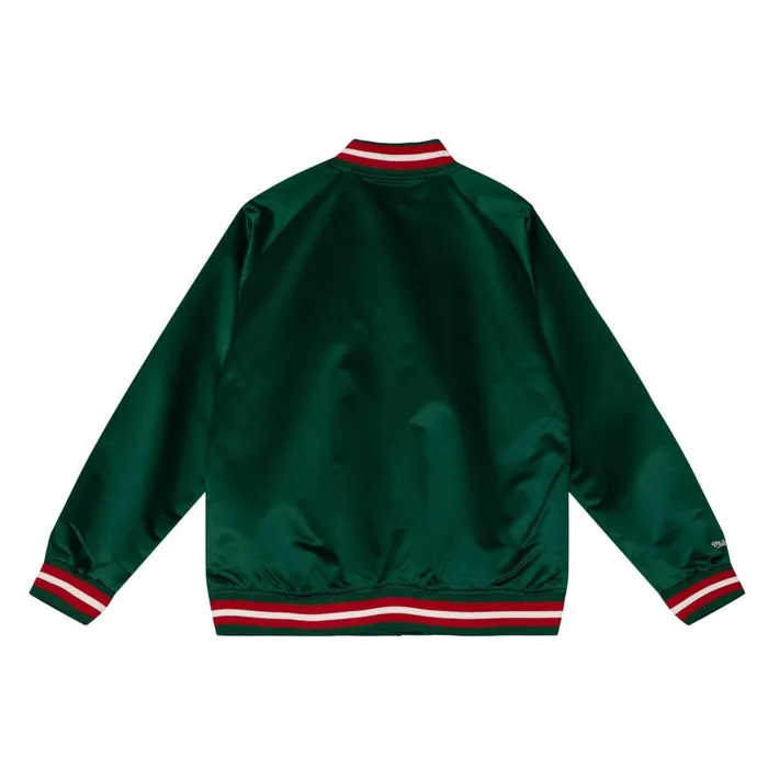 Men039s Jackets and Outerwear Mitchell and Ness Lightweight Satin Jacket Minnesota Wild Men039s Jackets and Outerwear Mitchell and Ness Lightweight Satin Jacket Minnesota Wild