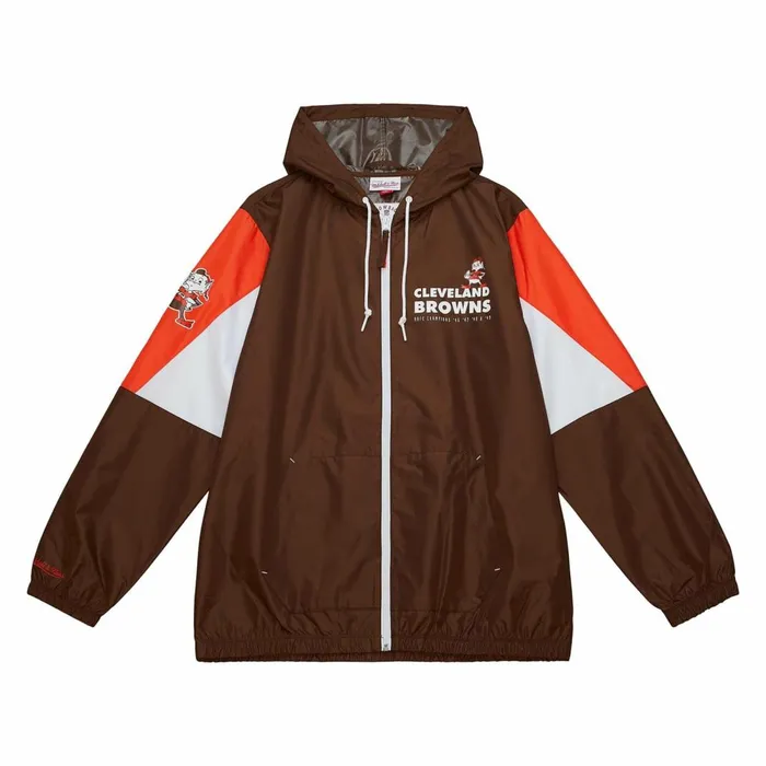 Men039s Jackets and Outerwear Mitchell and Ness Throw It Back Full Zip Windbreaker Cleveland Browns Men039s Jackets and Outerwear Mitchell and Ness Throw It Back Full Zip Windbreaker Cleveland Browns