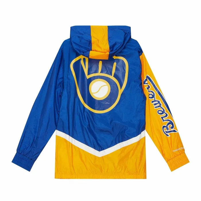 Men039s Jackets and Outerwear Mitchell and Ness Undeniable Full Zip Windbreaker Milwaukee Brewers Men039s Jackets and Outerwear Mitchell and Ness Undeniable Full Zip Windbreaker Milwaukee Brewers