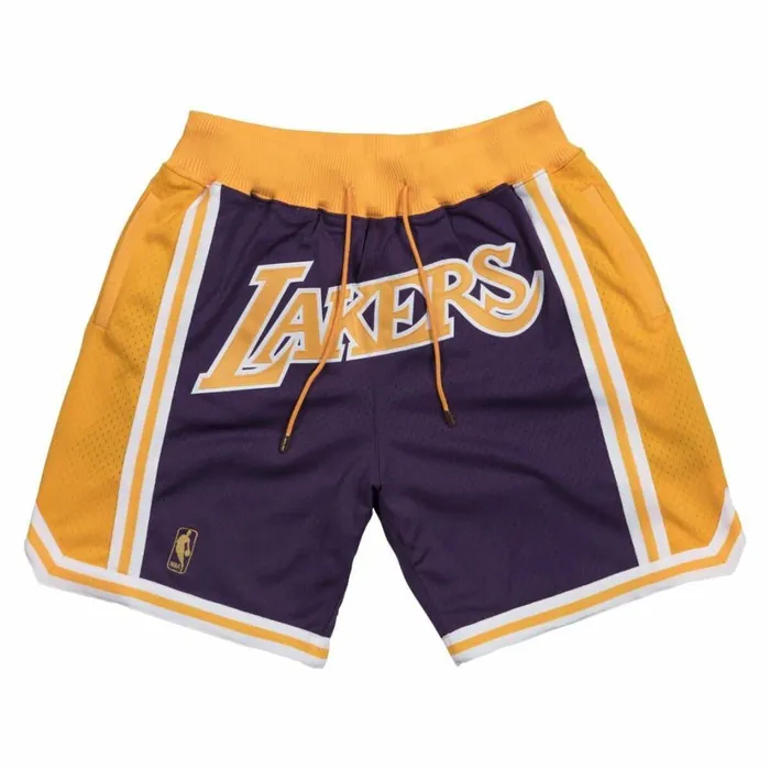 Men039s Just Don Mitchell and Ness Just Don Shorts Los Angeles Lakers Road 1996