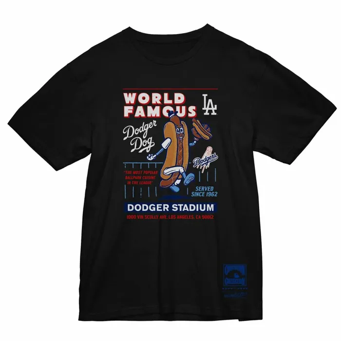 Men039s MLB Mitchell and Ness Dodger Dog Tee Los Angeles Dodgers