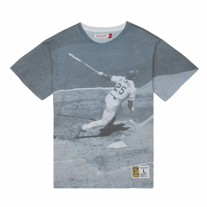 Men039s MLB Mitchell and Ness Highlight Sublimated Player Tee St Louis Cardinals Mark Mcgwire