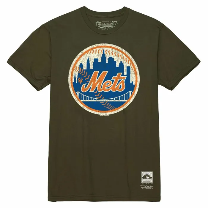 Men039s MLB Mitchell and Ness Under The Lights Tee New York Mets