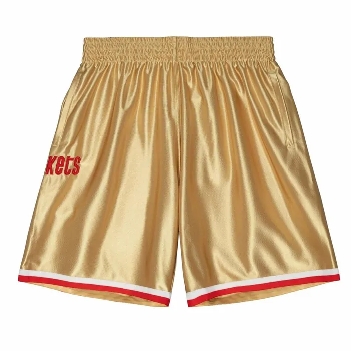 Men039s NBA Swingman Mitchell and Ness 75th Anniversary Gold Swingman Houston Rockets 199394 Shorts Men039s NBA Swingman Mitchell and Ness 75th Anniversary Gold Swingman Houston Rockets 199394 Shorts