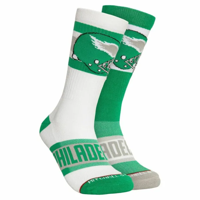 Men039s NFL Mitchell and Ness Hail Mary Crew Socks Philadelphia Eagles