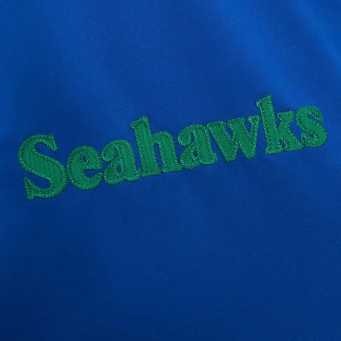 Men039s NFL Mitchell and Ness Heavyweight Satin Jacket Seattle Seahawks Men039s NFL Mitchell and Ness Heavyweight Satin Jacket Seattle Seahawks