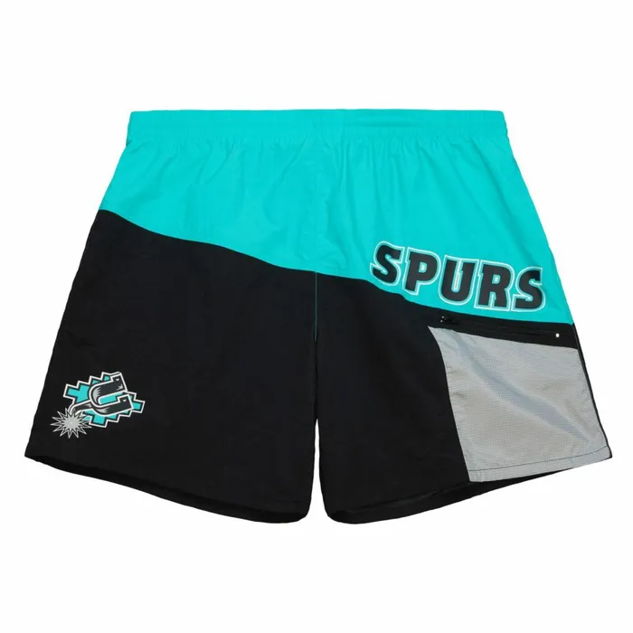 Men039s Shorts Mitchell and Ness Nylon Utility Shorts San Antonio Spurs