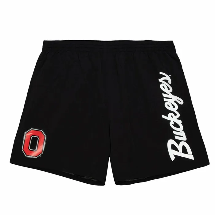 Men039s Shorts Mitchell and Ness Team Essentials Nylon Shorts Ohio State